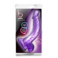 Фаллоимитатор реалистичный с мошонкой Blush b-yours на присоске, фиолетовый