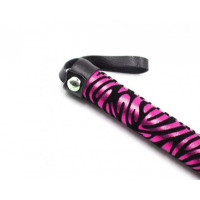 Флогер DS Fetish леопард фіолетовий flogger M