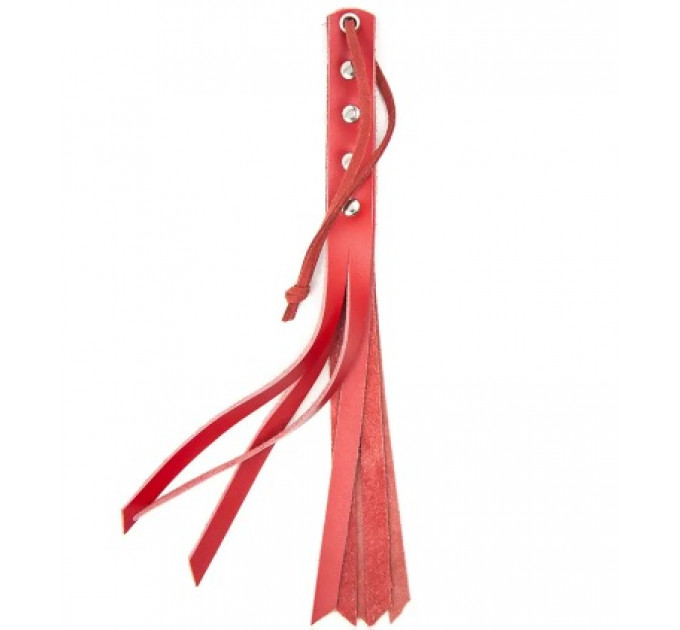 Флоггер DS Fetish mini leather flogger red