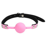 Кляп силиконовый Silicone ball gag metal accesso pink