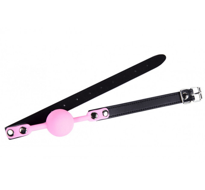 Кляп силиконовый Silicone ball gag metal accesso pink