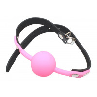 Кляп силиконовый Silicone ball gag metal accesso pink