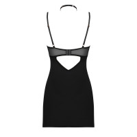 Комплект Пеньюар и Стринги Obsessive Selinne chemise & thong XS/S (черный)