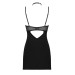 Комплект Пеньюар и Стринги Obsessive Selinne chemise & thong XS/S (черный)