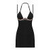 Комплект Пеньюар и Стринги Obsessive Selinne chemise & thong XS/S (черный)