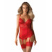 Корсет с подвязками для чулок Obsessive Lovica corset S/M