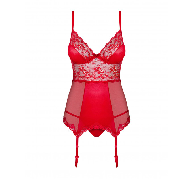 Корсет с подвязками для чулок Obsessive Lovica corset S/M