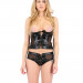 Корсет и стринги с шнуровкой LENZA SET black S/M - Passion