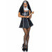 Костюм черниці Leg Avenue, S, Naughty Nun 2 предмети, чорний