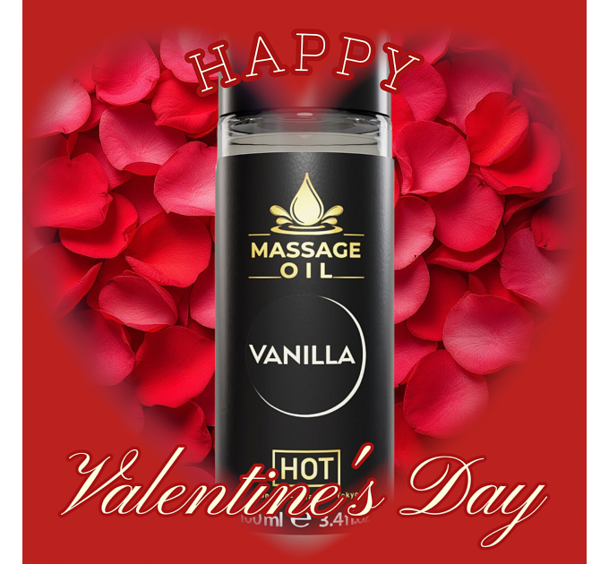 Масажна олія HOT Massage Oil Vanilla з ароматом ванілі, 100 мл