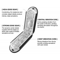 Мастурбатор TENGA Zero Flip Gravity с вибрацией, черный