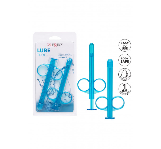 Набор шприцов для введения лубриканта California Exotics Lube Tube, голубые, 2 шт.