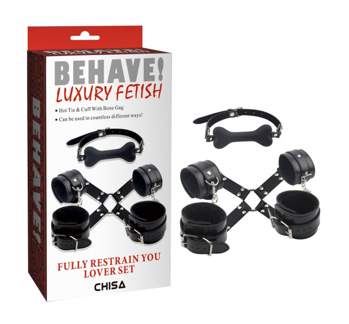 Набор БДСМ Chisa Behave! Luxury Fetish 4 предмета, черный