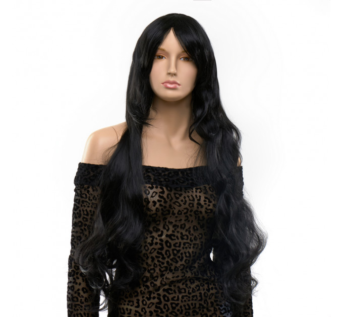 Парик искусственный Fetish Hair, черный, 65 см