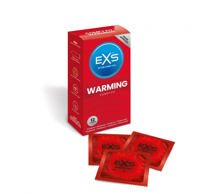 Презервативи анатомічні, що зігрівають Exs Warming Comfy Fit (ціна за упаковку, 12 шт.)