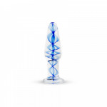 Пробка стекло голубая спираль Gildo Glass Buttplug No. 23