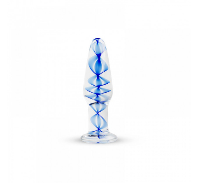 Пробка стекло голубая спираль Gildo Glass Buttplug No. 23