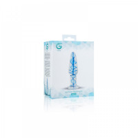 Пробка скло блакитна спіраль Gildo Glass buttplug No. 23