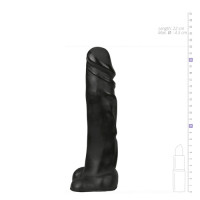 Великий фалоімітатор All Black AB02 чорний, 22 см