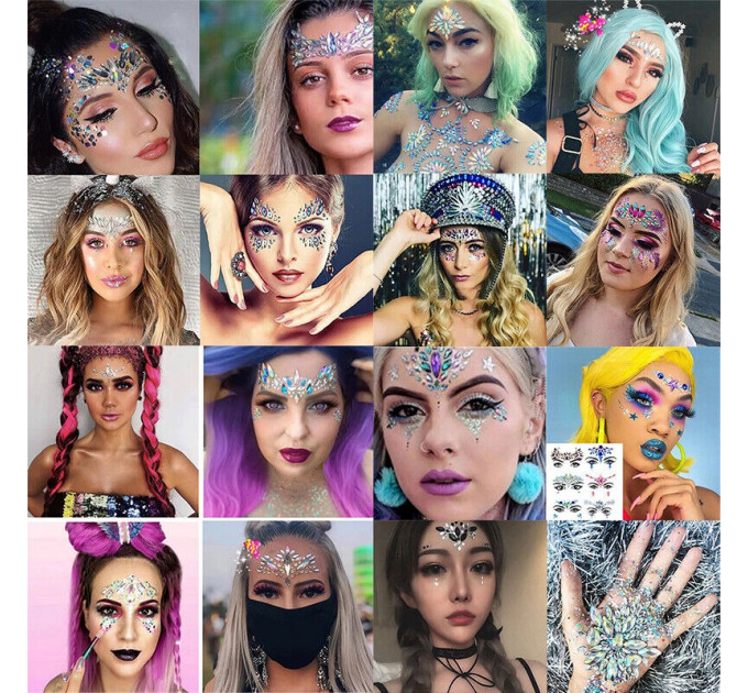 Самоклеящиеся украшения для лица и тела Leg Avenue Dahlia face jewels sticker