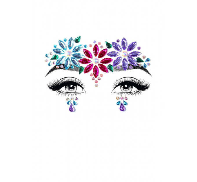 Самоклеящиеся украшения для лица и тела Leg Avenue Dahlia face jewels sticker