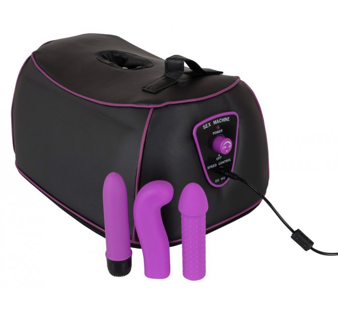 Секс-машина G-spot Machine з насадками, фіолетово-чорна
