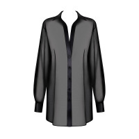 Сексуальный халат-рубашка Obsessive Stellya babydoll black M/L