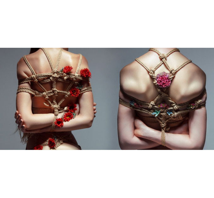 Шелковая верёвка для шибари DS Fetish черная, 10 м