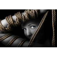 Шелковая верёвка для шибари DS Fetish черная, 10 м