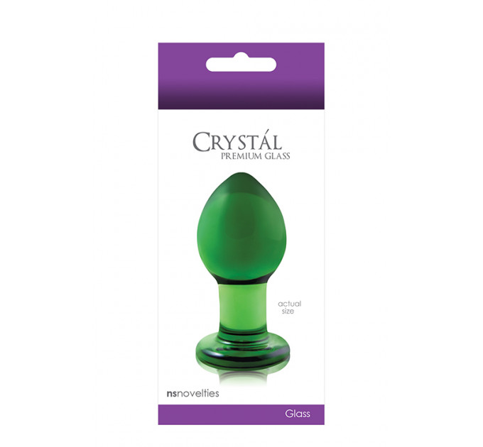 Стеклянная пробка NS Novelties CRYSTAL MEDIUM GREEN