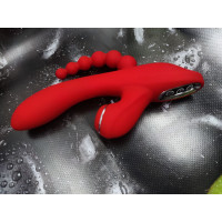 Потрійний вібратор із вакуумною стимуляцією Dream Toys RED REVOLUTION ANNA