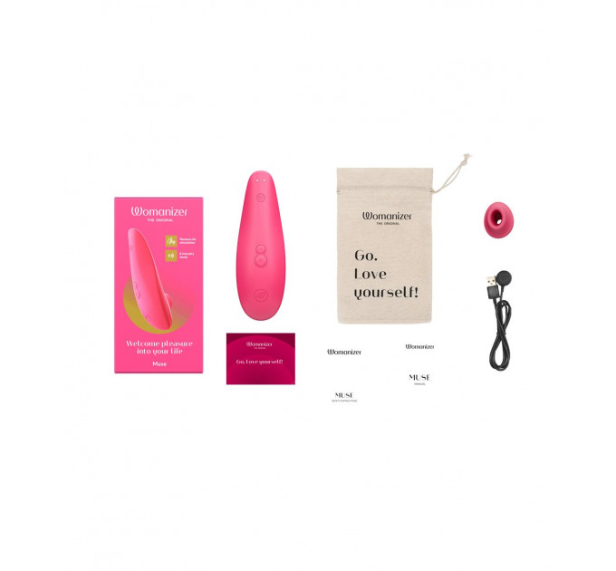 Вакуумный клиторальный стимулятор WOMANIZER Muse Pink Rose
