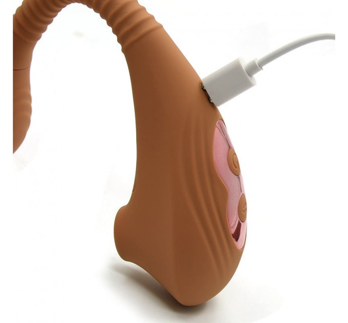 Вакуумный стимулятор для клитор Sweet Em Velvet Lure коричневый USB