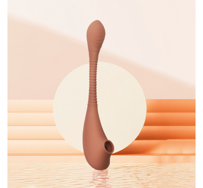 Вакуумный стимулятор для клитор Sweet Em Velvet Lure коричневый USB