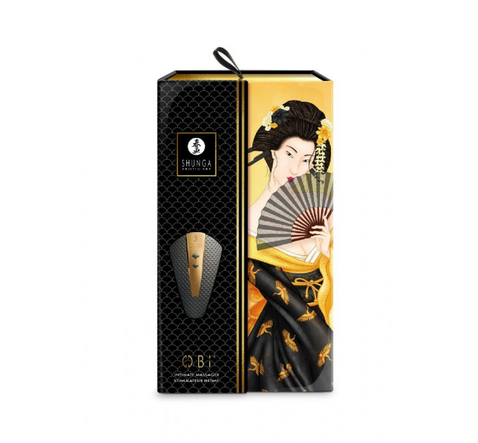 Вибратор для клитора Shunga Obi черный, 11.5 см x 7 см