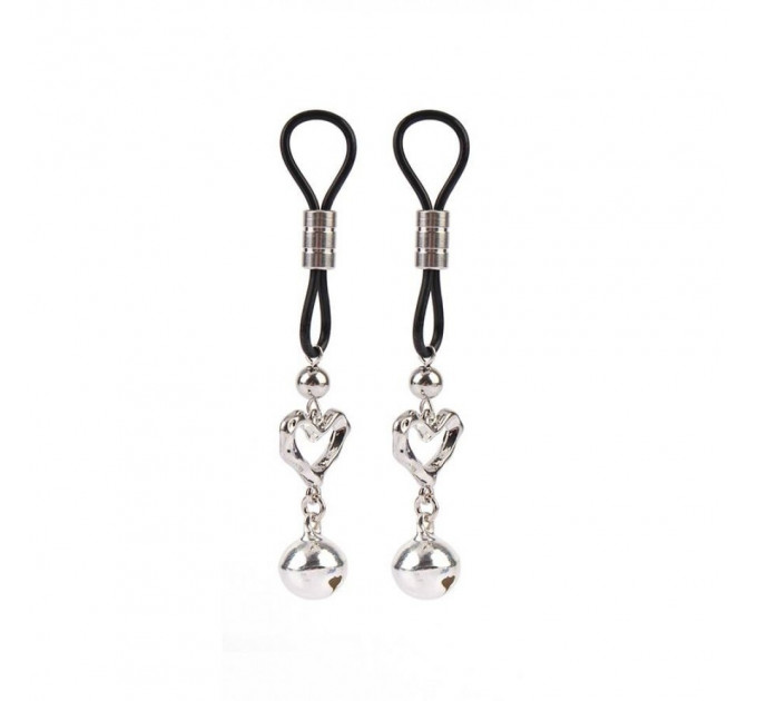 Зажимы на соски CHISA Senuelo Heart Echo Nipple Clamps с колокольчиками