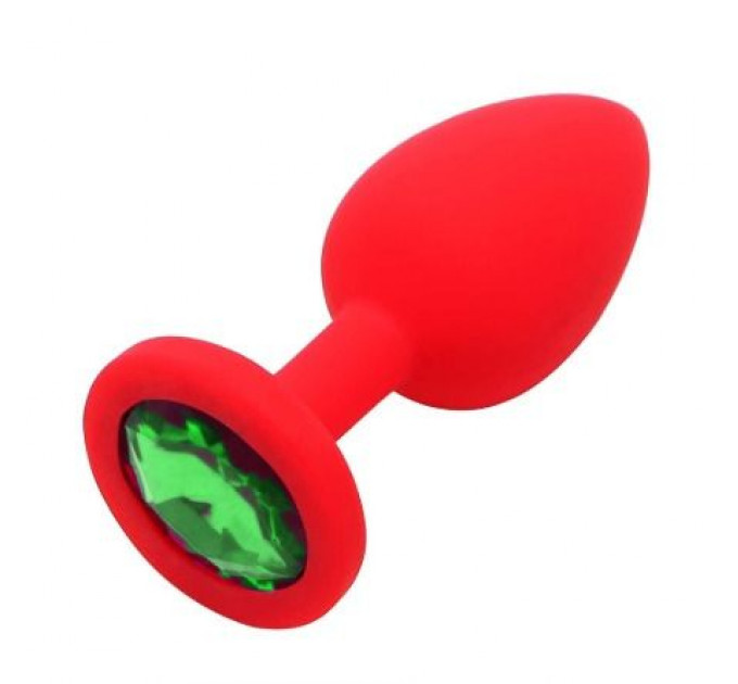 Анальна пробка Red Silicone Green, M