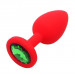 Анальна пробка Red Silicone Green, M