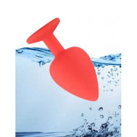 Анальна пробка Red Silicone Green, M