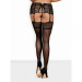 Чулки черные Obsessive Contica stockings L/XL