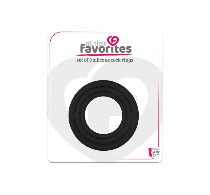 Набор эрекционных колец ALL TIME FAVORITES COCKRINGS