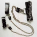 Набор ошейник+наручники Silver With Chain