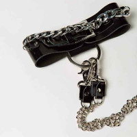 Набір нашийник наручники Silver With Chain