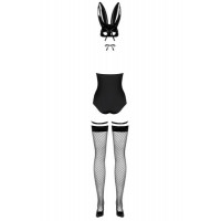 Костюм зайчика чорний Obsessive Bunny costume S/M