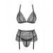 Комплект Obsessive Chiccanta 3 pcs set black S/M