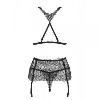 Комплект Obsessive Chiccanta 3 pcs set black S/M