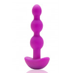 Анальные шарики с пультом, 2 мотора B-Vibe TRIPLET ANAL BEADS, фуксия