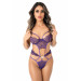 Боди ажурное Daring Intimates с декоративными стрепами, фиолетовый