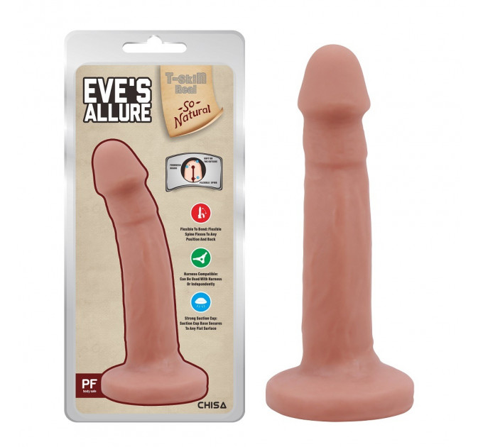 Фаллоимитатор с хребтом Chisa T-skin ReaL Eve's Allure, телесный