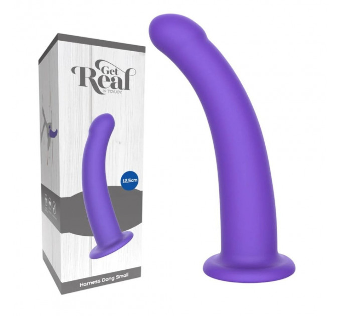 Фалоімітатор страпон на присосці ToyJoy Get Real Silicone Harness Dong фіолетовий, S